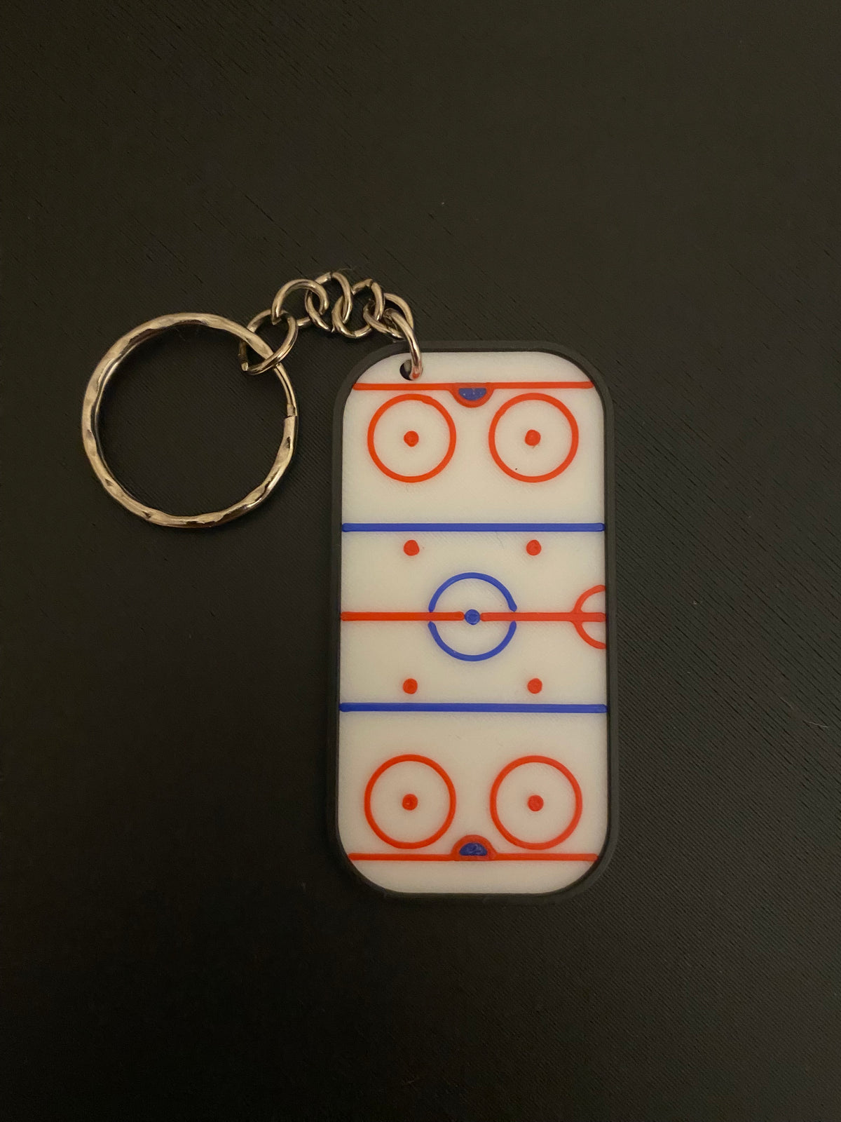 Ice hockey rink keyring