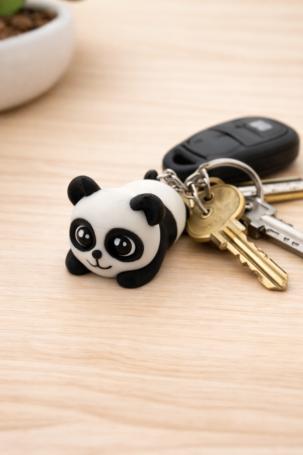 Cute Flexi Panda Keyring