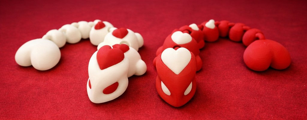 Flexi Valentine Dragon –White & Red