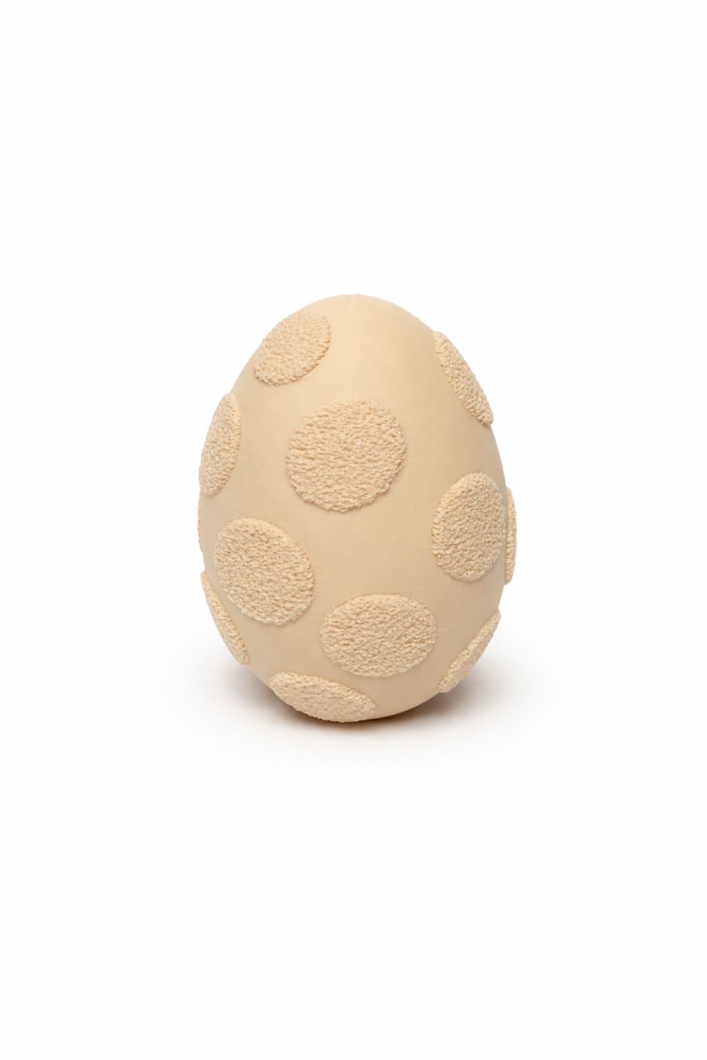 Easter egg with fuzzy spots